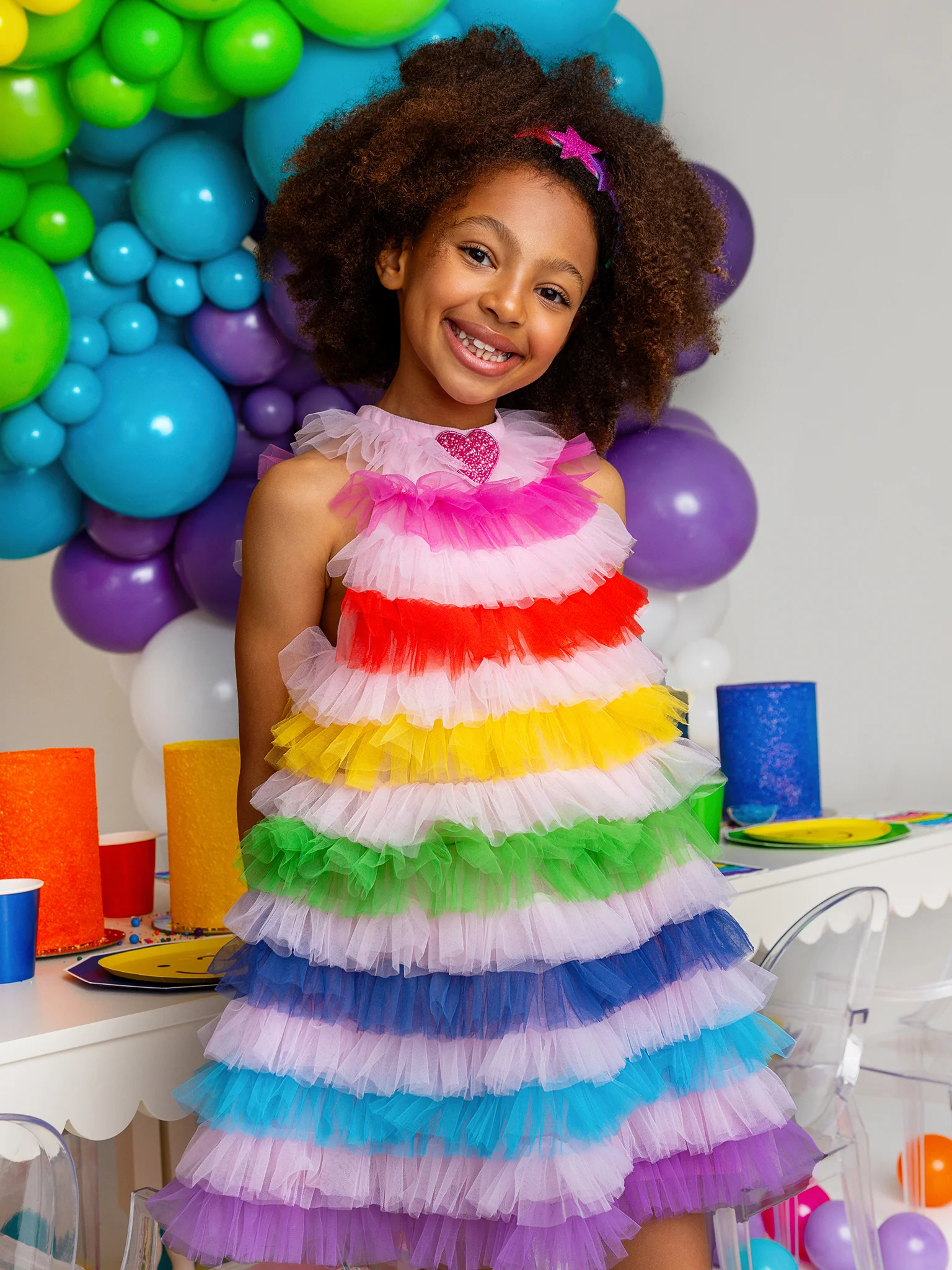 Rainbow Glow Tulle Dress - Image 2